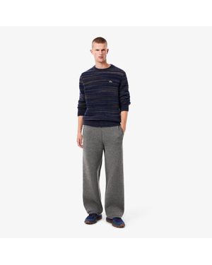 Lacoste Loose Fit Merino Wool Pants - Blue