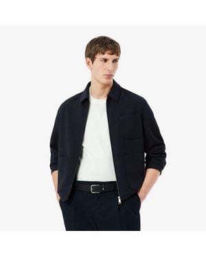 Lacoste Wool Blend Twill Jacket - Black