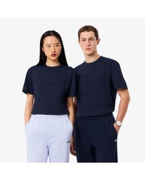 Lacoste Embroidered Cotton T-Shirt - Blue