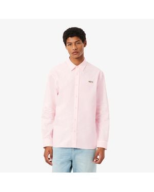 Lacoste Regular Fit Oxford Shirt - Pink