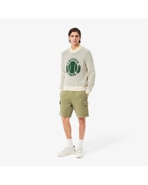 Lacoste Cotton Fleece Cargo Shorts - Green