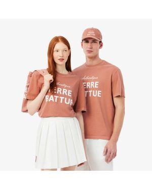 Lacoste Roland-Garros Edition Clay Court T-Shirt - Brown