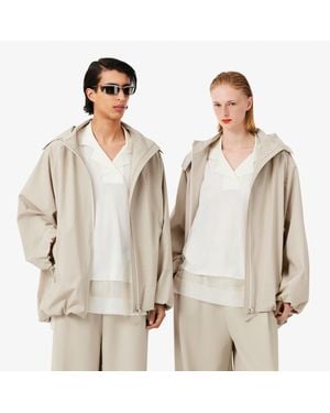 Lacoste Runway Canvas Track Jacket - Natural