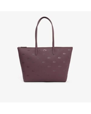 Lacoste Large Zipped Tote - Purple