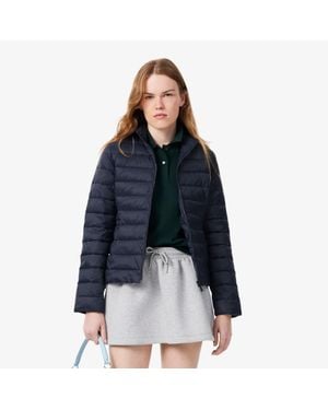 Lacoste Water-Repellent Quilted Puffed Jacket - Blue