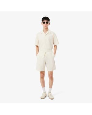 Lacoste Cotton Seersucker Shorts - Natural