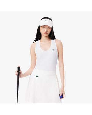 Lacoste Ultra Dry Rib Knit Tank - White