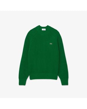 Lacoste Wool Crew Neck Sweater - Green