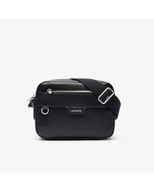 Lacoste Ossian Leather Reporter Bag - Black