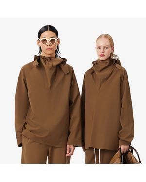 Lacoste Runway Wool Blend Windbreaker - Brown