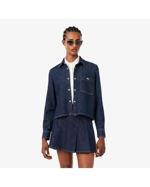 Lacoste Regular Fit Lightweight Denim Shirt - Blue