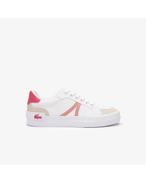 Lacoste Juniors' L004 Textile Colorblock Sneakers - Pink