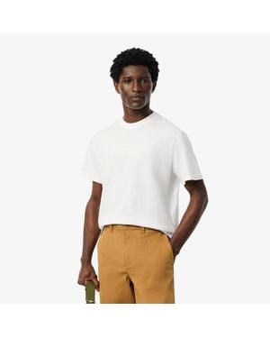 Lacoste Embroidered Cotton T-Shirt - White