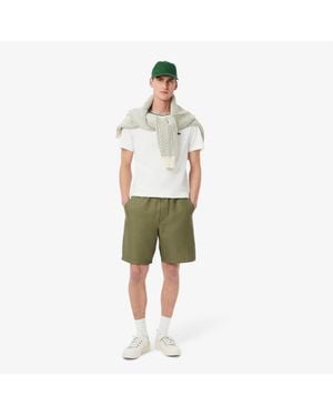Lacoste Regular Fit Wool Blend Shorts - Green