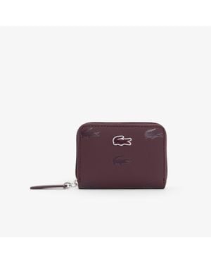 Lacoste Mini Zipped Coin Purse - Purple