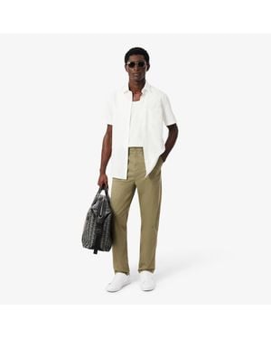 Lacoste Regular Fit Cotton Twill Chino Pants - White
