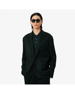 Lacoste Runway Satin Shawl Neck Blazer - Black