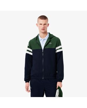 Lacoste Tennis Water-Repellent Hooded Jacket - Blue