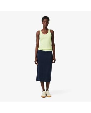 Lacoste Cotton Midi Skirt - Blue