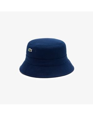 Lacoste Piqué Bucket Hat - Blue