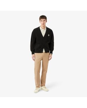 Lacoste Regular Fit Cotton Twill Chino Pants - Black