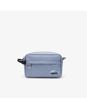 Lacoste Landscape Crocodile Vanity Bag - Blue