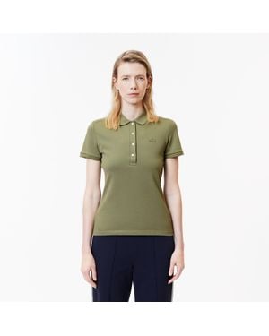 Lacoste L.12.D Slim Fit Stretch Mini Piqué Polo - Green