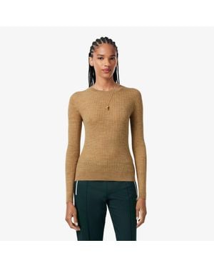Lacoste Merino Wool 3D Knit Sweater - Green