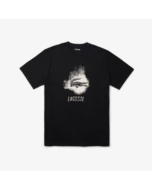 Lacoste Tall Fit Crocodile Sport T-Shirt - Black