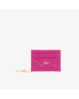 Lacoste Crocodelle Cardholder And Keychain Gift Set - Pink