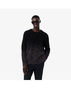 Lacoste Metallic Ombré Jacquard Sweater - Black