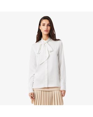 Lacoste Regular Fit Removable Tie Collar Shirt - White