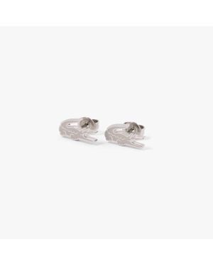 Lacoste Crocodile Earrings - White