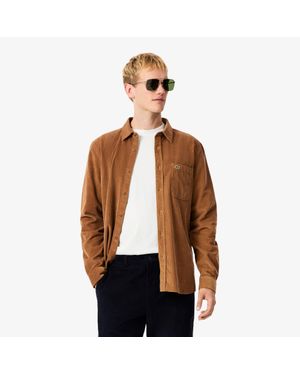 Lacoste Regular Fit Velour Shirt - Black