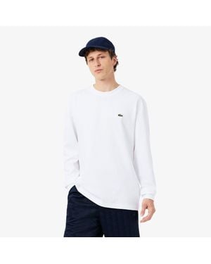 Lacoste Relaxed Fit Long Sleeved T-Shirt - White