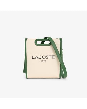 Lacoste Small Heritage Canvas Tote - Green