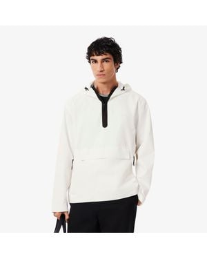 Lacoste Technical Water-Repellent Popover Jacket - White