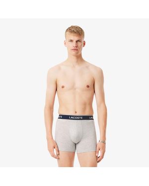 Lacoste 3-Pack Stretch Cotton Boxer Briefs - Red