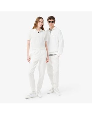 Lacoste Embossed Branding Sweatpants - White