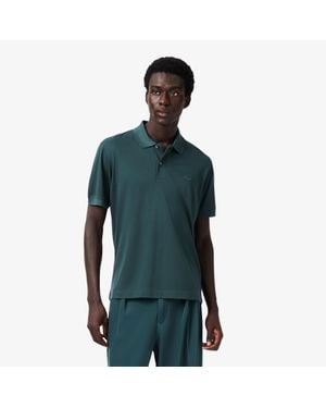 Lacoste Runway Classic Fit Silk Piqué Polo Shirt - Green