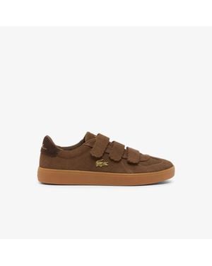 Lacoste Baseshot Pro Strap Suede Sneakers - Brown