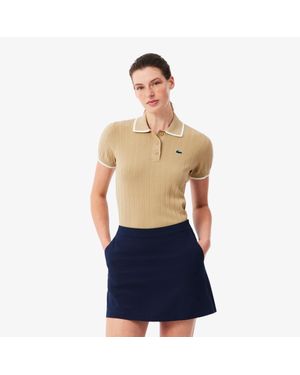 Lacoste Short Sleeve Polo Collar Golf Sweater - Blue