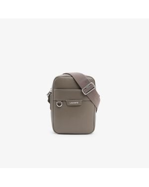 Lacoste Ossian Leather Satchel - Gray