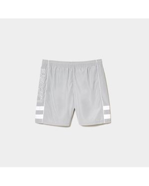 Lacoste Relaxed Fit Embroidered Shorts - Gray