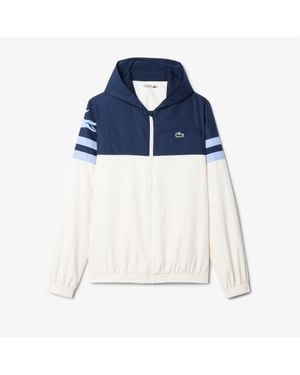 Lacoste Tennis Water-Repellent Hooded Jacket - Blue