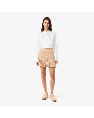 Lacoste Pleated Cotton Skirt - Natural