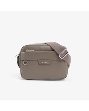 Lacoste Ossian Leather Reporter Bag - Gray