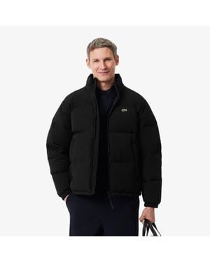 Lacoste Water-Repellent Hooded Down Jacket - Black