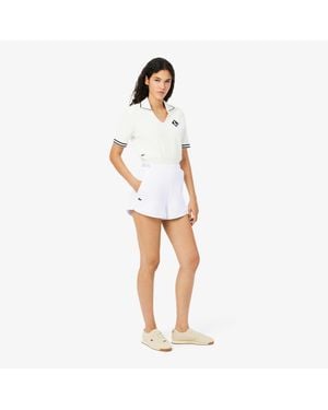Lacoste Ultra Dry Badge Accent Tennis Heritage Shorts - White