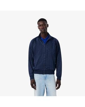 Lacoste Monogram Jacquard Zipped Jacket - Blue